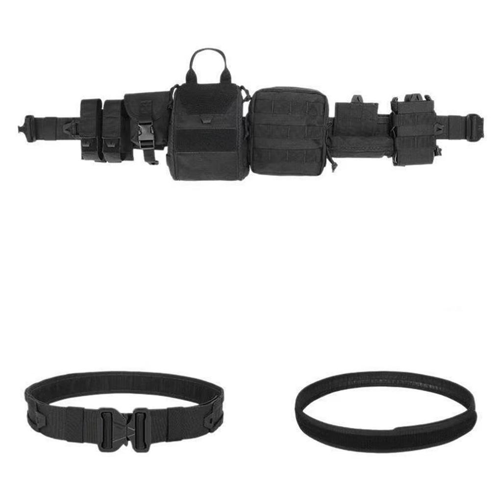 Set de patrulare în aer liber – Set multifuncțional cu 8 piese, cu curea detașabilă și reglabilă și echipament