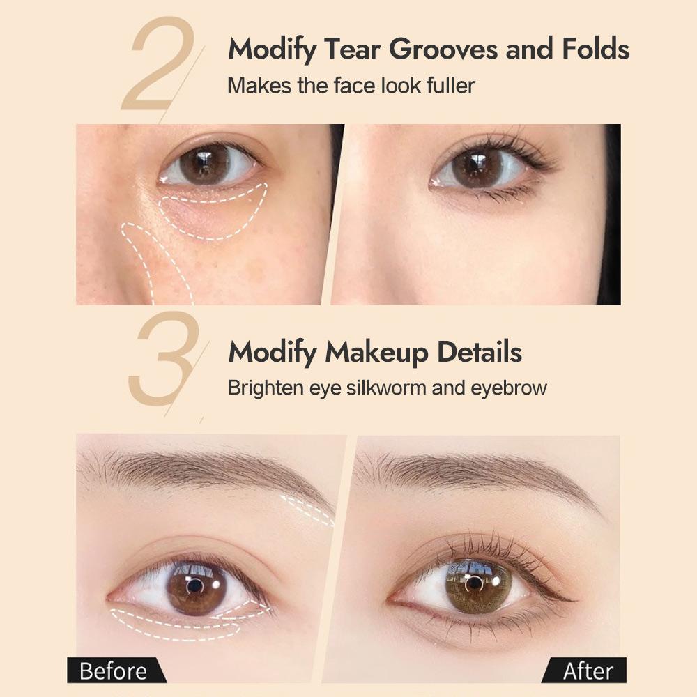 GECOMO Press Concealer Pen Liquid Concealer Long Lasting Moisturizing Not Fading Base Makeup Face Invisible Pores