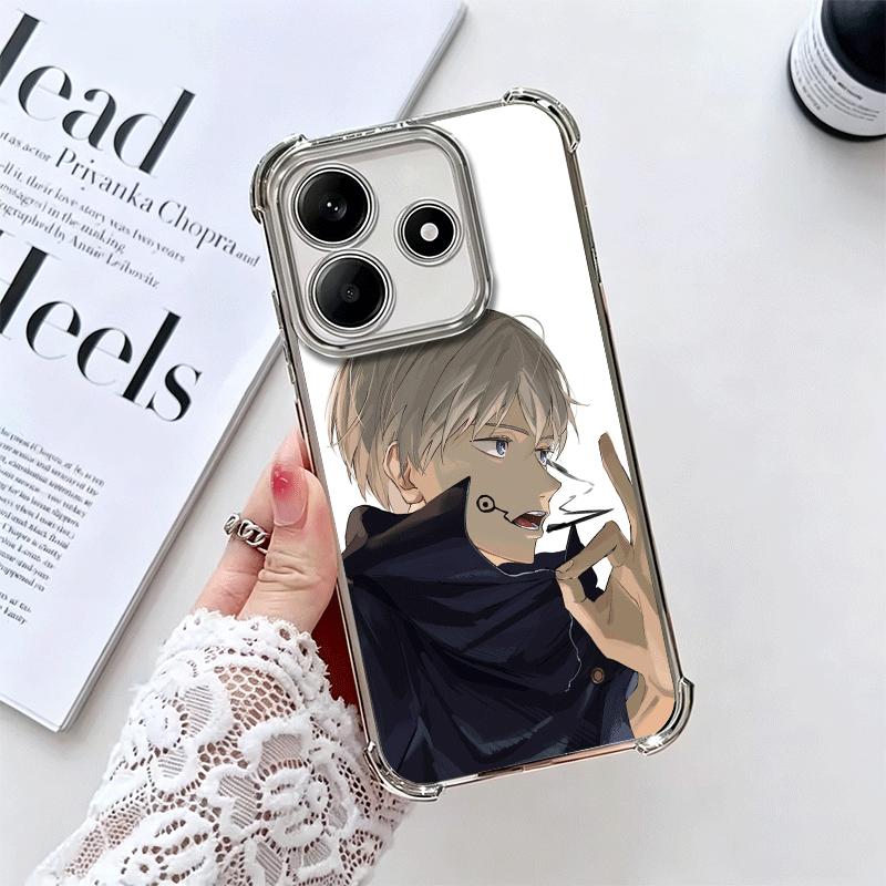 Anime Inumaki Toge JUJUSU Soft Phone Case For Xiaomi Redmi Note 14 15 Pro Plus 13 12 11S 11T 5G 10 9S 9 Plating Anti-Fall Fundas