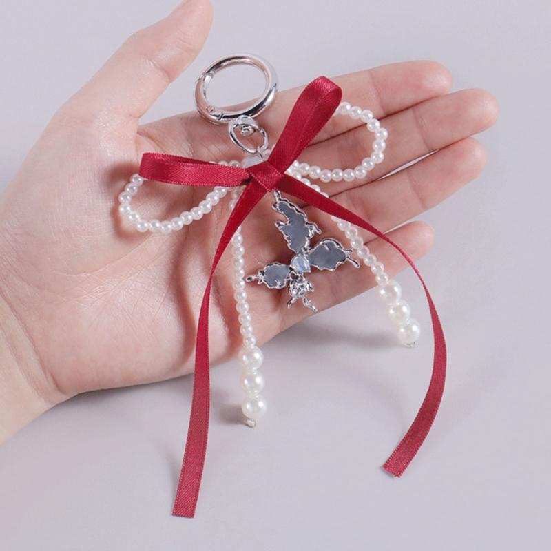 Schleifen Schlüsselanhänger Taschenanhänger für Damen Geldbörse Handtasche Rucksack Tasche Anhänger Anhänger Autoschlüsselanhänger Ästhetische Schlüsselanhänger Anhänger