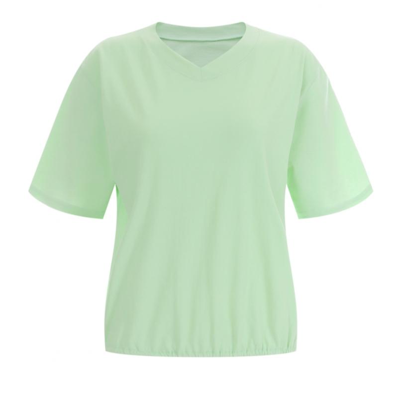 Shop   Women S V Neck Bio waShing BoTTom Banding CoTTon 100 ShorT SleeVe T ShirT