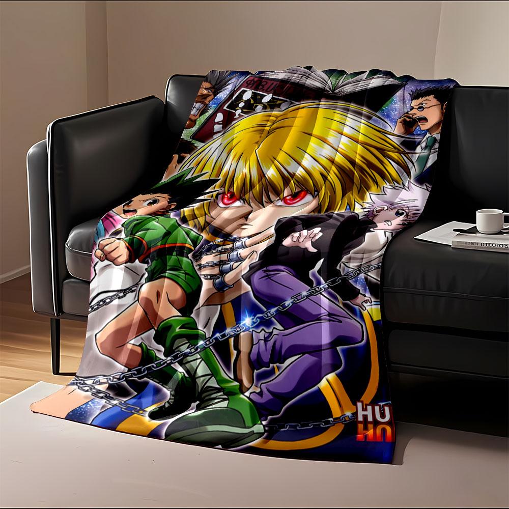 Characters with Dynamic Poses and Vibrant Colors In a Dramatic Scene. for All Seasons Blanket Lunch Break Throw Gift