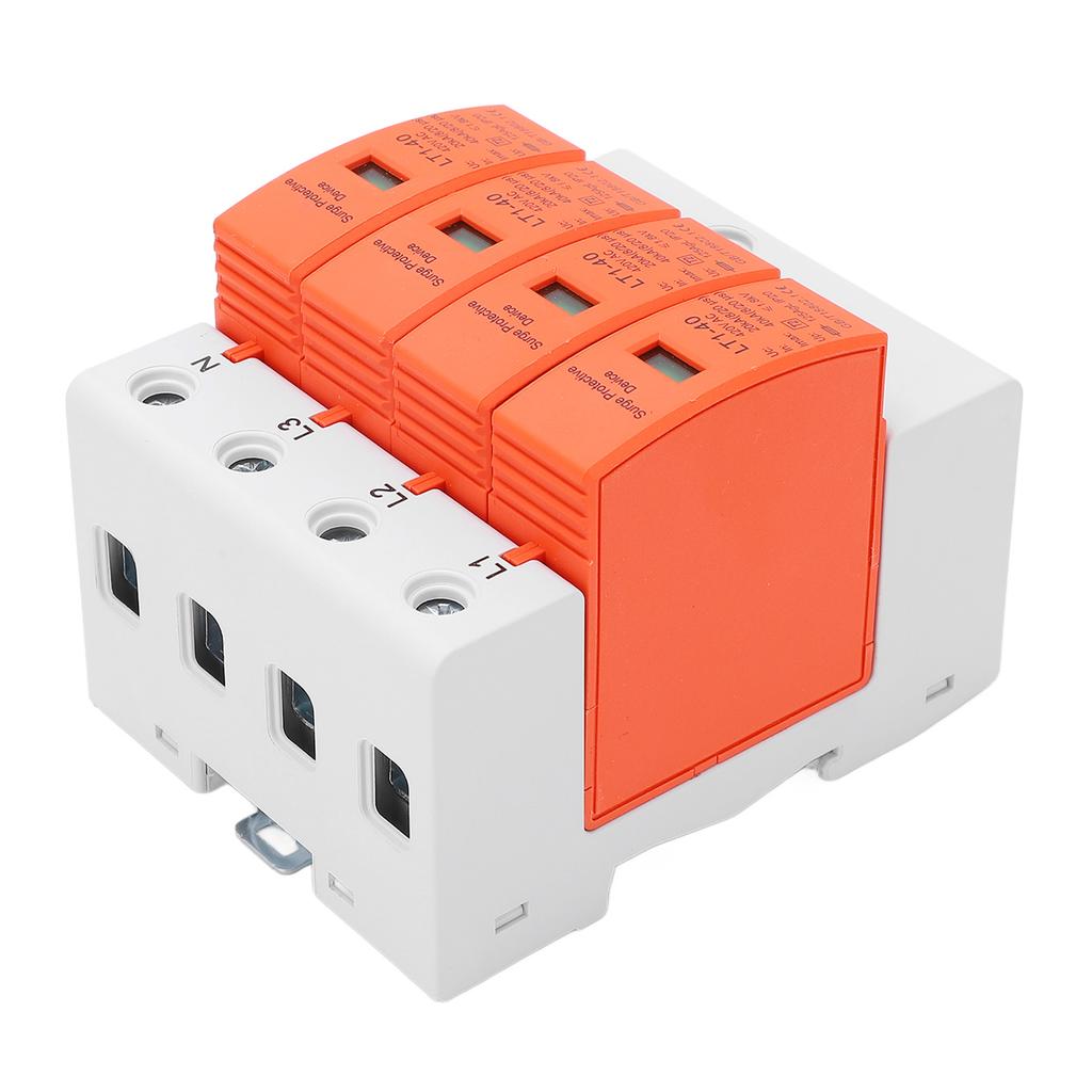 AC Surge Protector Quick Response 36mm Rail Installation 4P Surge Protective Device 20‑40KA 420V