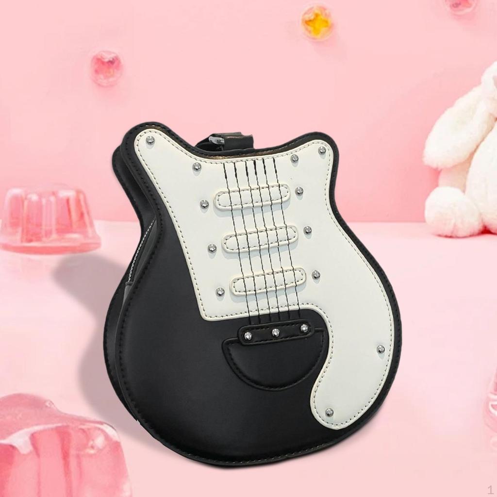Damen Gitarrenförmige Umhängetasche Kreative Crossbody für Konzert Strand Dating
