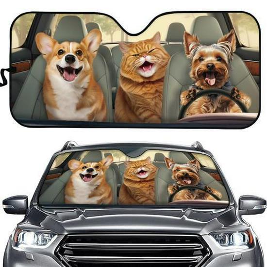 

Custom Printed UV Protective Car Sunshade with Funny Aluminum Foil Design 5