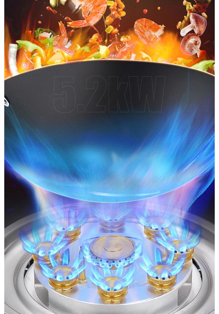 High-Power Single-Burner Gas Stove with Flameout Protection for LPG and Natural Gas