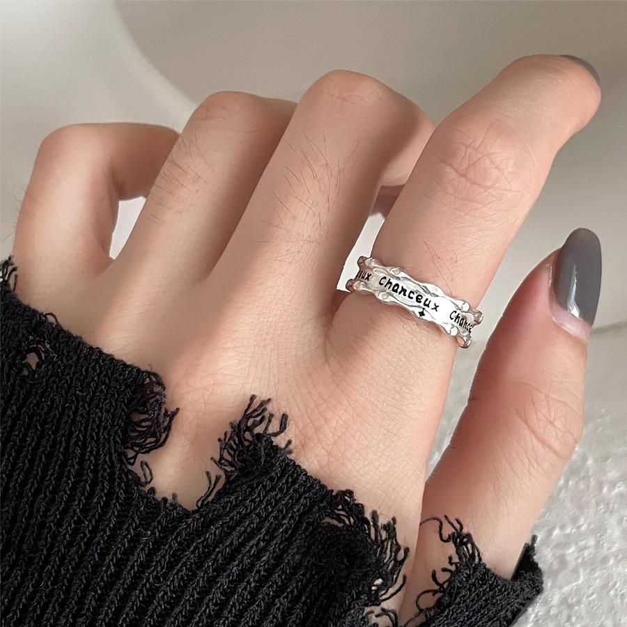 Inel de Lux pentru Femei Stil Coreean din Argint Sterling 925, Deschidere, Stivuibil