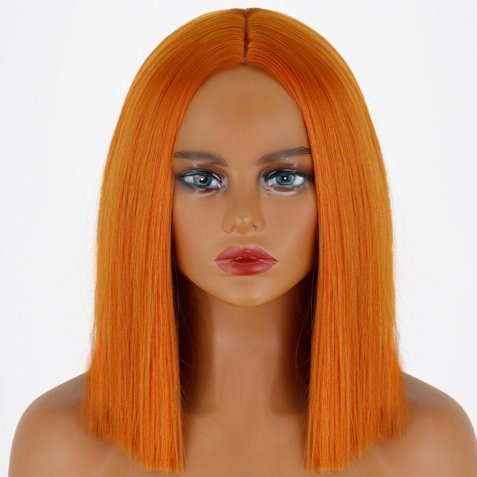 

XINRAN Жіноча модна коротка пряма синтетична синя перука Жіноче волосся Боб перука Натуральне синє волосся Підходить для вечірки Косплей Щоденне використання