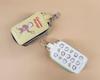 Key Smart Key Double Round with Carabiner Hook and Popular Character Curious Case, Compatible, Zipper, Keychain, Design, George, Yellow.