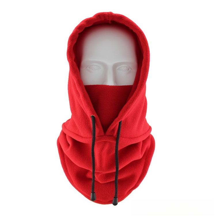 Hat Winter Ski Windproof Thicken Warm Outdoor Cycling Motorcycle Cap with Drawstring Neck Cover for Men Women