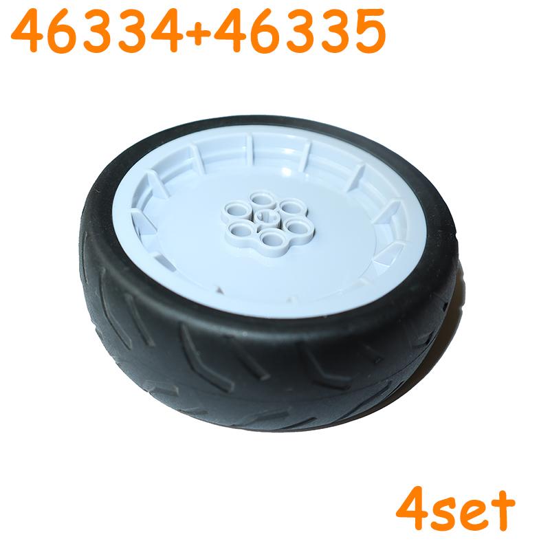 Non-Toxic 46334 88517 11957 88516 67140 46335 Tire Cross Hole Set Car Truck Wheels Hub Technical Bricks Moc Motorcycle Building Blocks