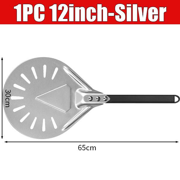 7/9/12inch Perforated Aluminum Metal Pizza Turning Peel Professional Pizza Spatula Paddle for Homemade Pizza Oven Accessories