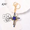 Decorative Rose Keychain Retro Rhinestone Keychain, Golden Plated Alloy Key Ring for Purse Charm Men Women, Pendant Handbags Backpacks Decoration Zinc