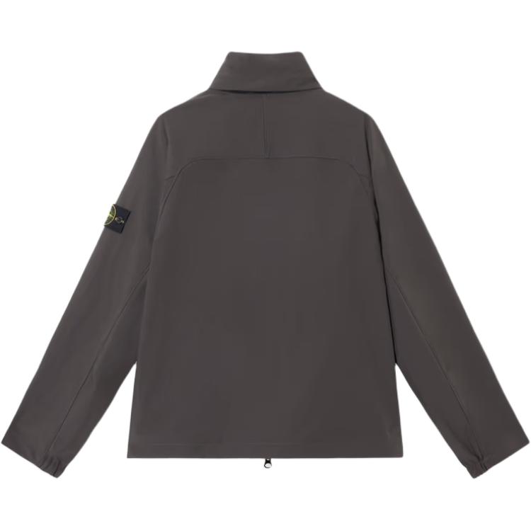 Stone Island SS25 Soft Shell Solid Color Casual Stand Collar Long Sleeve Windproof Waterproof Breathable Jacket Men jackets K1S1541000-10S0A22-V0065