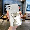 Funny Cartoon Cat Lover Couple Phone Case For Samsung Galaxy S24 S23 S22 S25 Ultra Plus Cover for Galaxy S23+ S24+ S25+ Shell