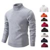 Winter Rollkragenpullover Dick Herren Lässig Pullover Pullover Einfarbig Qualität Warm Schlank Rollkragenpullover Pullover Herren