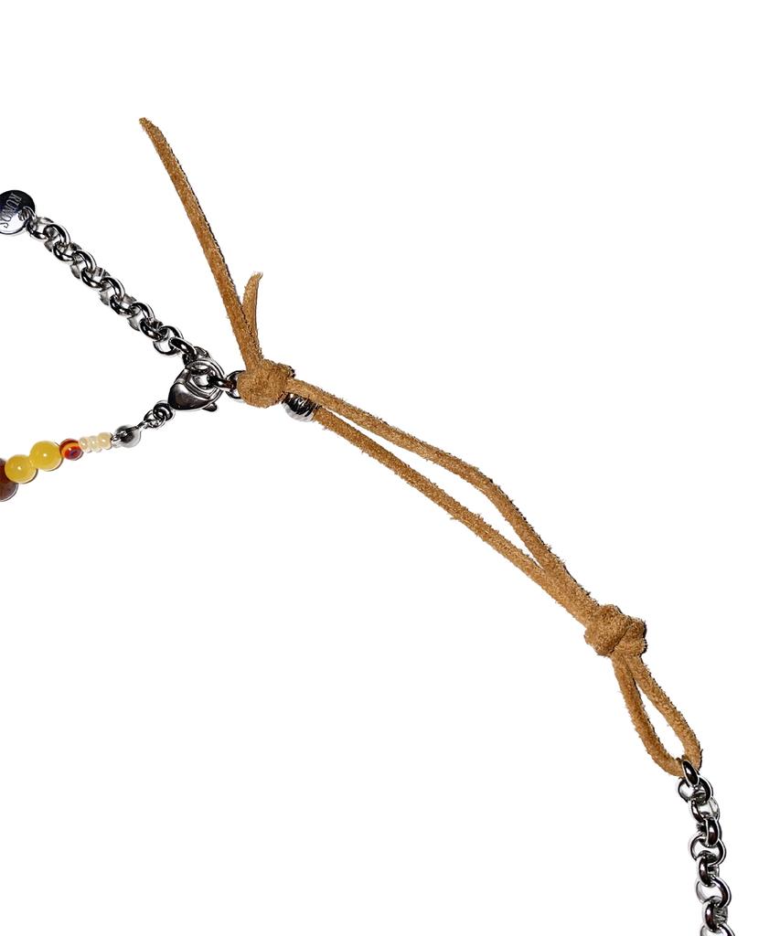 Runds 360 Karen Silver Brown Mix Necklace