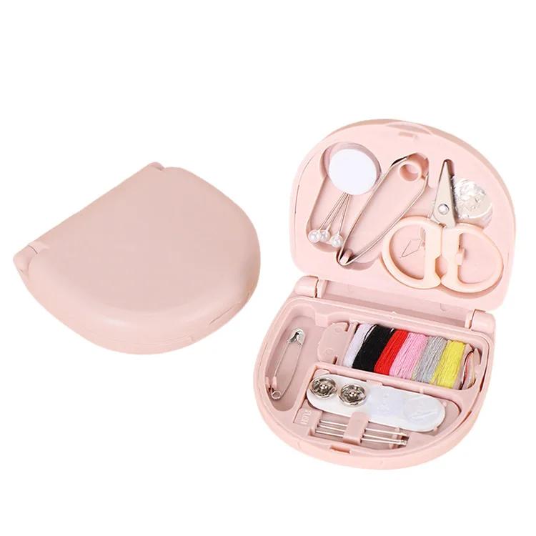 Portable Travel Mini Sewing Kit Buttons Pins Storage Boxes Handmade DIY Sewing Tools Scissor Thimble Needle Threads Box Set