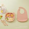 Cartoon Silicone Suction Plate: Divided Baby Tableware for Anti-Fall Feeding