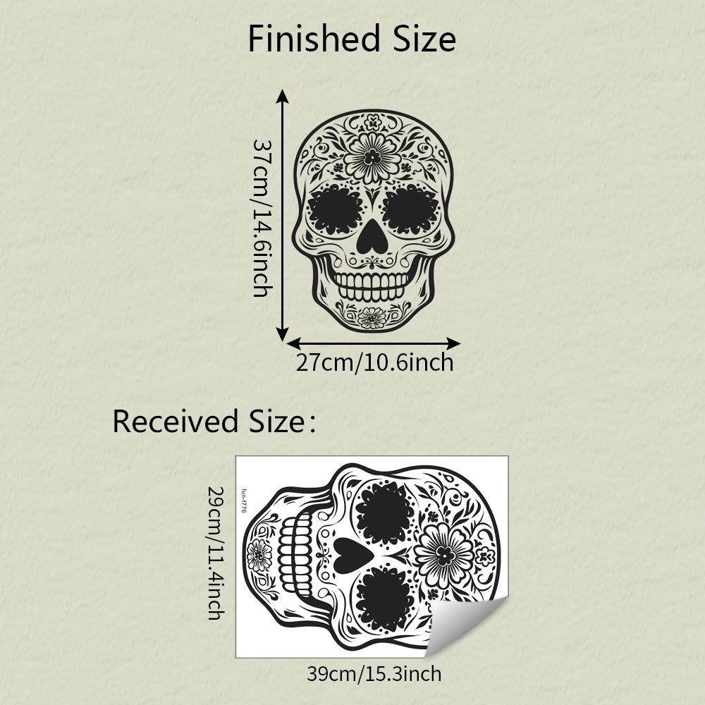 

Жуткие наклейки с узором черепа на Хэллоуин для спальни, гостиной и домашних украшений, чтобы создать праздничную атмосферу