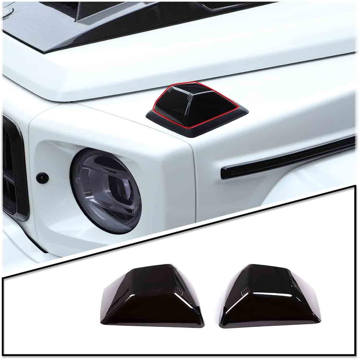 

TINKI Smoked Lens Front Turn Signal Lamp Lenses for Mercedes Benz G Wagon W464 G Class W463 G500 G550 G63 G65 2019 2020 Style A