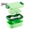 Microwave Safe Meal Prep Containers Double Layer Lunch Box with Sauce Container And Tableware  Leak Proof Stackable Food Multipurpose Kitchen Storage