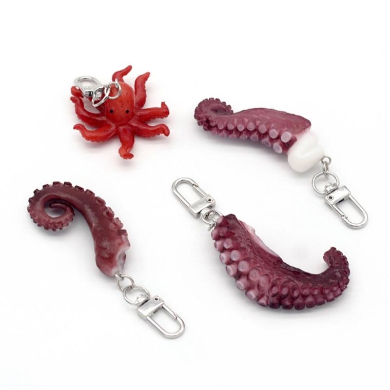 Creative Octopus and Squid Claw Key Chain Multifunctional Keychain Bag Pendant Accessory for Keys and Phone Decoration