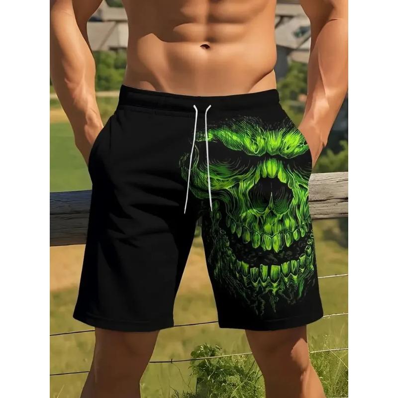 Summer Men's 3D Printed Beach Pants Fashion Versatile Breathable Trend Casual