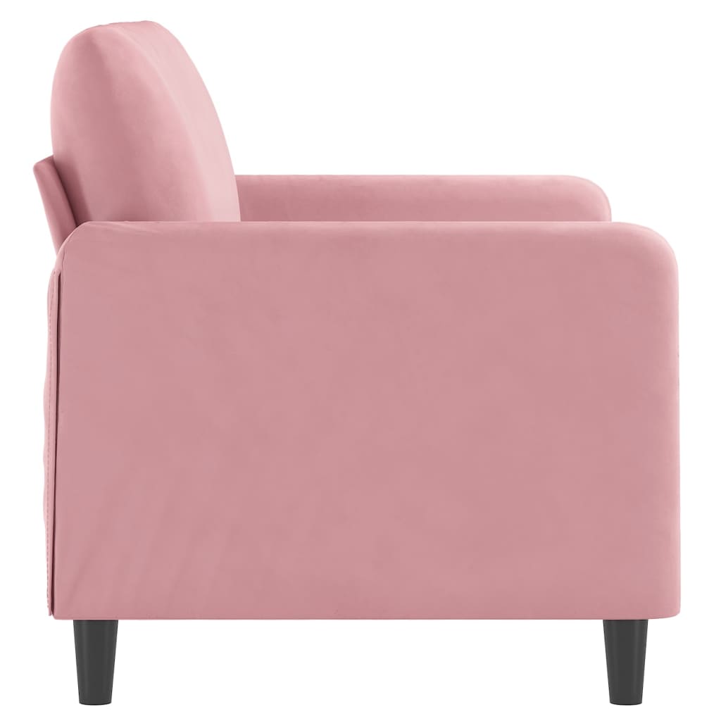 Vidaxl Zweisitzer-Sofa, Rosa, 120 cm, Mit Samt Polster