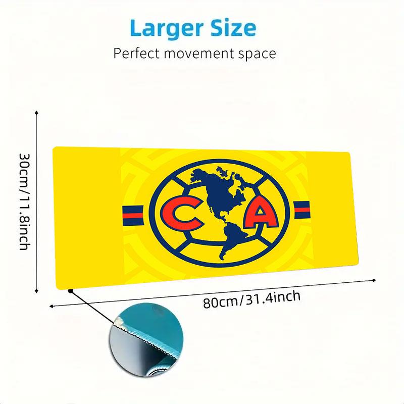 Club America Mouse Pad, Large Gaming Desk Mat, Non-slip XXL Mousepad for Laptop & Tablet, Mini PC Playmat with Stitched Edges