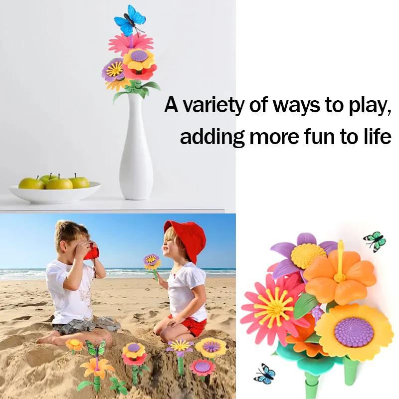 Kids Grow Imagination Toys with Educational Flower Garden Building Toys DIY Educational Blocks Toys Boys Girls Perfect Gifts
