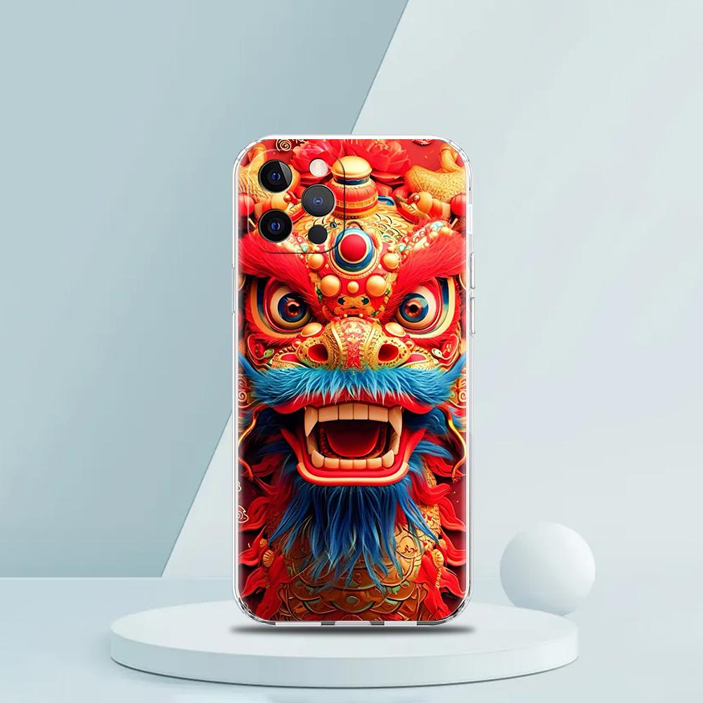 Cartoon Dragon Phone Case for iPhone 16 15 14 13 12 Pro Max Transparent Soft for iPhone 11 Pro Max 7 8 Plus XS XR Silicone Shell
