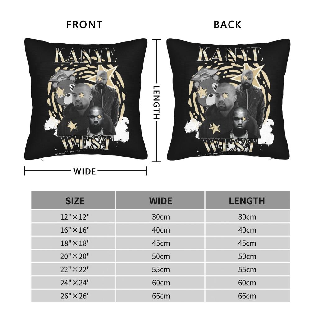 Ye Kanye West Pillowcase Double-Sided Printing Polyester Cushion Cover Decorations Pillow Case Cover Bed Square 40X40Cm