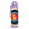 1PC Archery Target Circle Art Print 750ml Color Plastic Sports Water Bottle Leakproof Flip Straw Lid Suitable for Sports Office Home Use