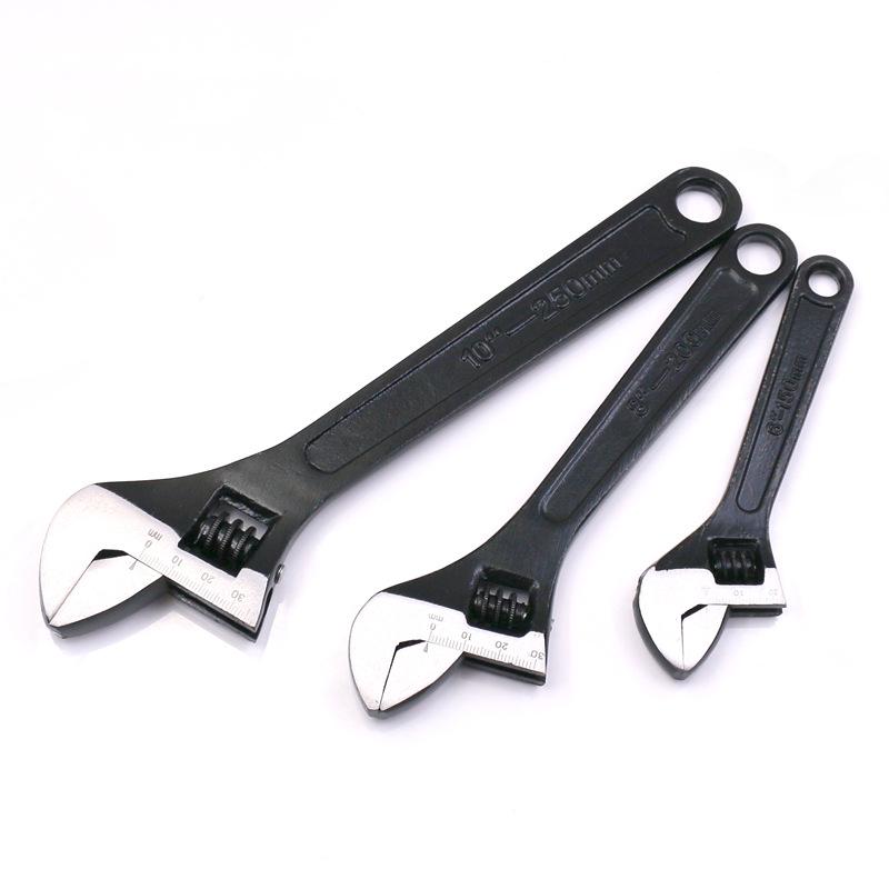 All-Steel Adjustable Wrench - Sizes: 2.5" To 15", Large Opening, Quick-Adjust