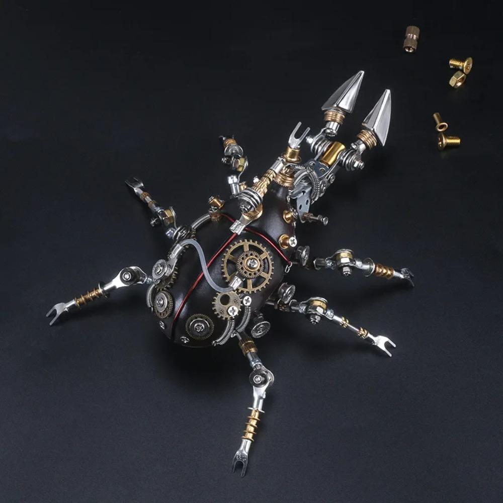Quebra-Cabeça 3D de Metal Inseto Mutante Estilo Mecânico Grande Saco Inseto Besouros Cervo Rinoceronte Kits de Modelo Montados Artesanato de Alto Padrão Presente
