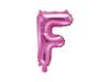 Globo de Foil Letra "F" Rosa Oscuro 35 Cm