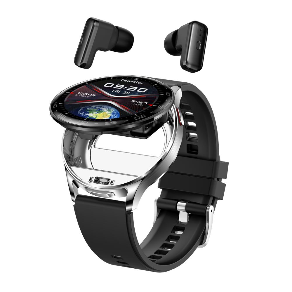 Smart Watch 1.39" Men 2 In 1 TWS Headset Blue Tooth Call Health Watches Sport Noise Reduction Earphone Women Music Smartwatch