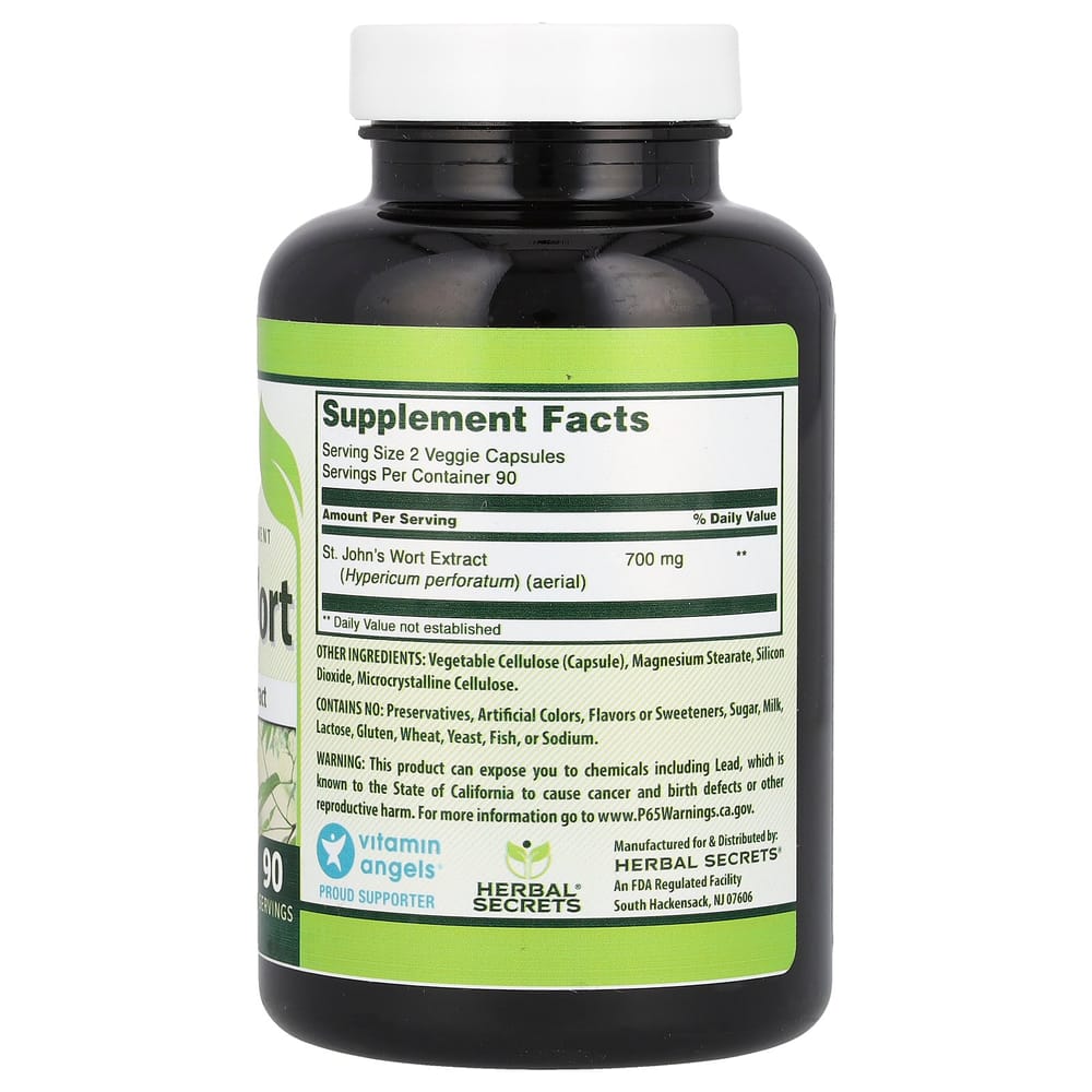 iHerb St. John's Wort 700mg Veggie Capsules, 180 Count (350mg per capsule)