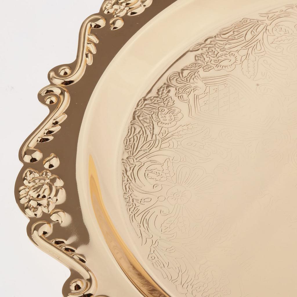 Talerz do serwowania deserów Złoty danie Wyświetlacz owoców Materiały urodzinowe 20 cm