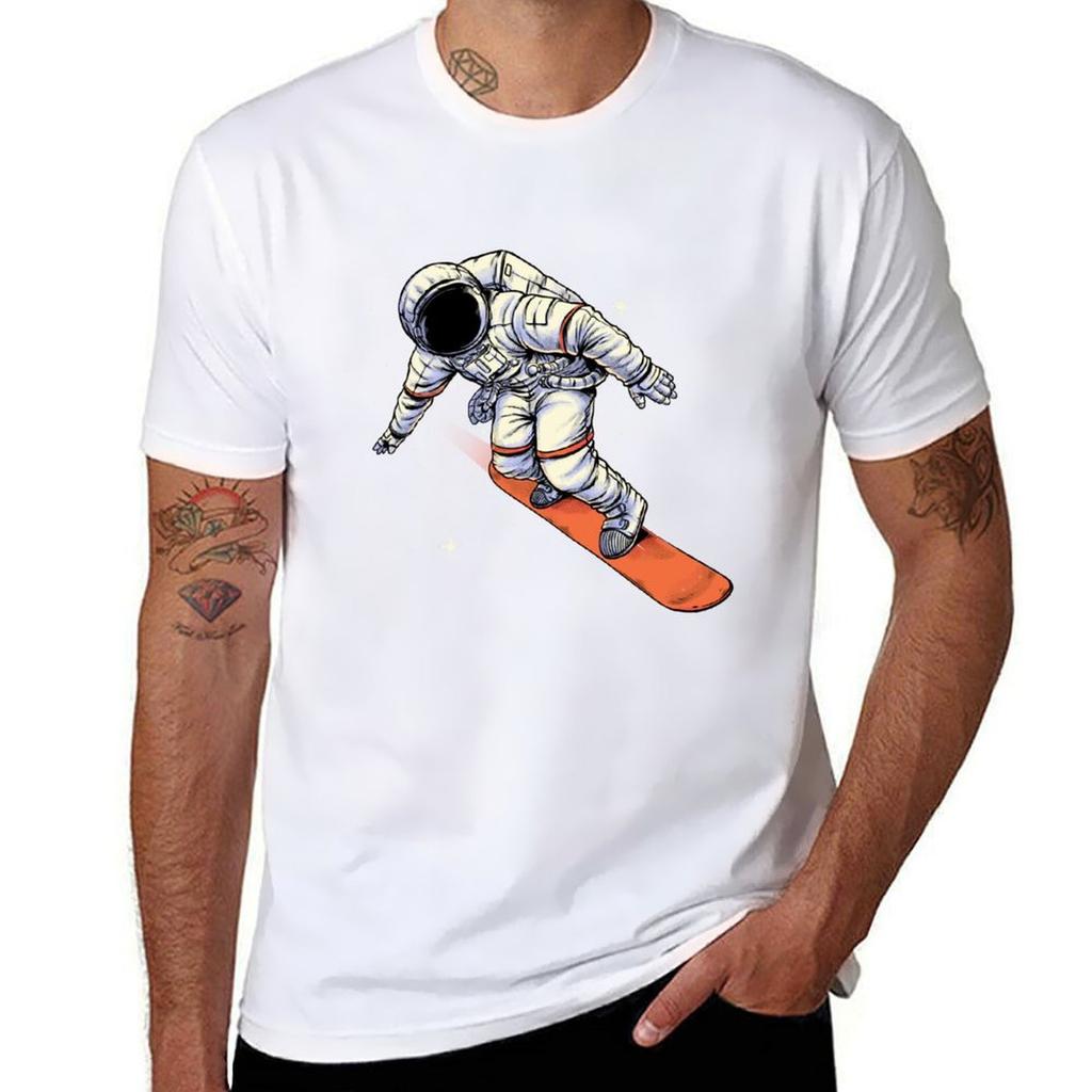 Spaceboarding TShirt Plus Size Loose Short Sleeve Top