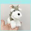 Adorable Cute Schnauzer Plush Dog Keychain Soft Toy With Gold Keyring For Dog Lovers
