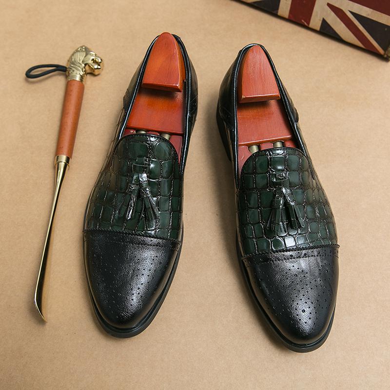 

Новые кожаные дизайнерские мужские туфли для торжественных случаев, деловые, стилистические, свадебные, мокасины, итальянские мужские оксфорды, мужская обувь для мужчин 9.5