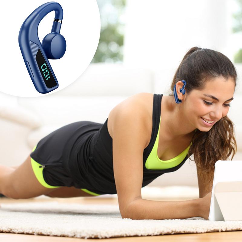 V18 Bone Conduction Headphones Bluetooth5.0 Earbuds With Earhooks With LED Digital Display Business Wireless Earphone For Phones
