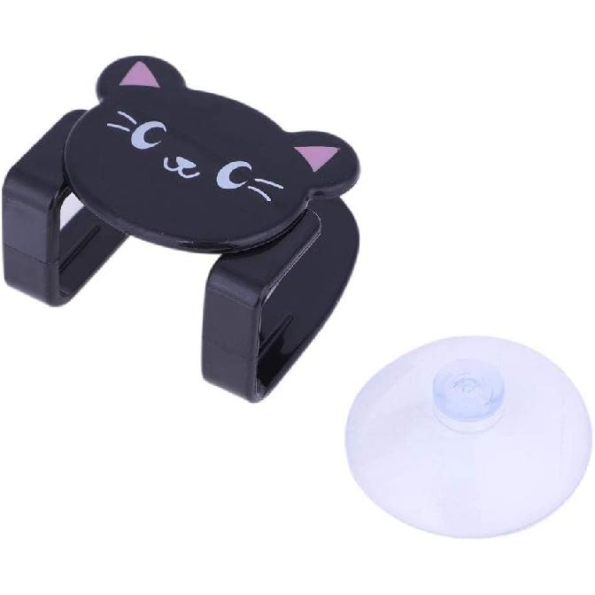 Küchenschwammhalter, 2 Stück Niedliche Katzenform Wasserhahn-Schwammhalter Ohne Bohren Saugnapf Organizer Korb für Schwämme Seifen Bürsten