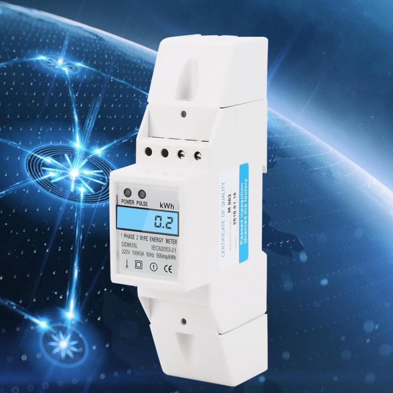 380V 10-40A KWh 3 avec l/écran LCD Compteur d/énergie /électrique num/érique de phase de consommation d/énergie de 220