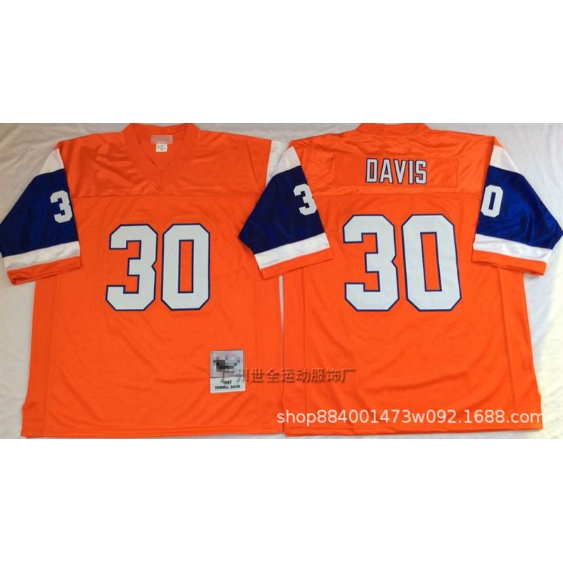 Mens Retro Embroidered Denver Broncos Football Jersey Size M-XXXL Cotton Blend Sports Fan Apparel Rugby Casual Wear