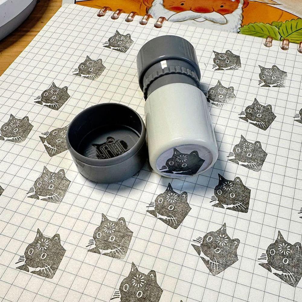 New Cute Funny Kitten Seal Cartoon Creative Expression Kitten Seal Portable Downtime Kitten Stamp Students Use