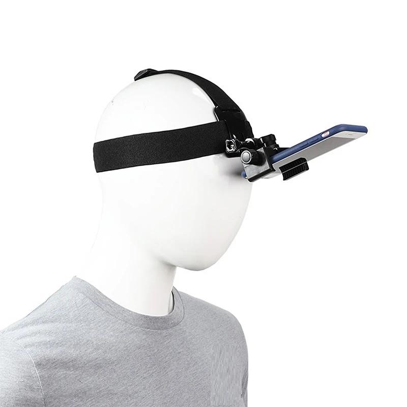 Soporte de diadema ajustable para teléfono móvil, soporte de transmisión en vivo, soporte fijo de perspectiva en primera persona, regalo