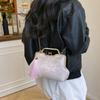 Exquisite national style embroidered fringed clip women's small square bag new high-end texture commuter women's shoulder messenger bag